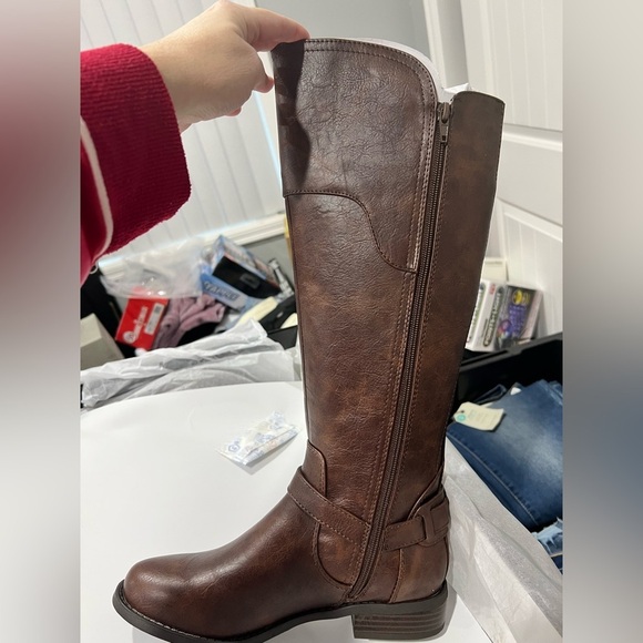 G by Guess Harson 8.5‎ 8 1/2 dark brown tall zip boots NEW NIB  women’s - Picture 3 of 6
